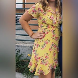 Lush ruffle wrap dress